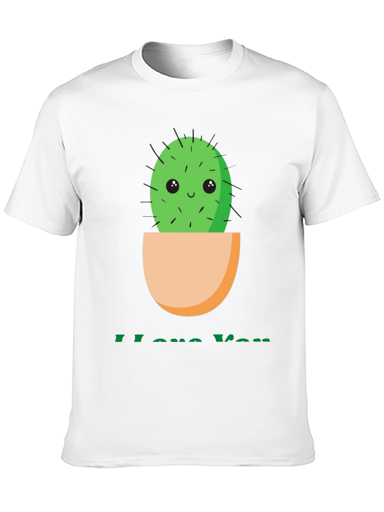Cute Cactus I Love You T-Shirt - Black