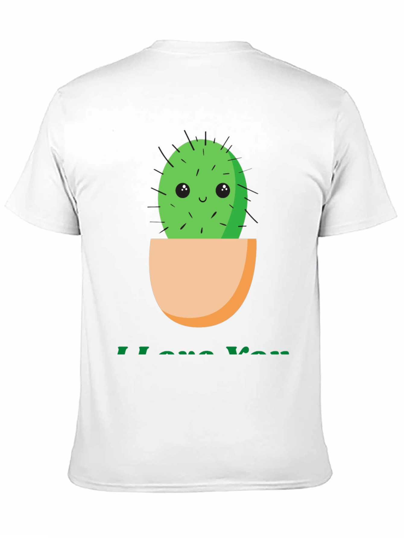 Cute Cactus I Love You T-Shirt - Black