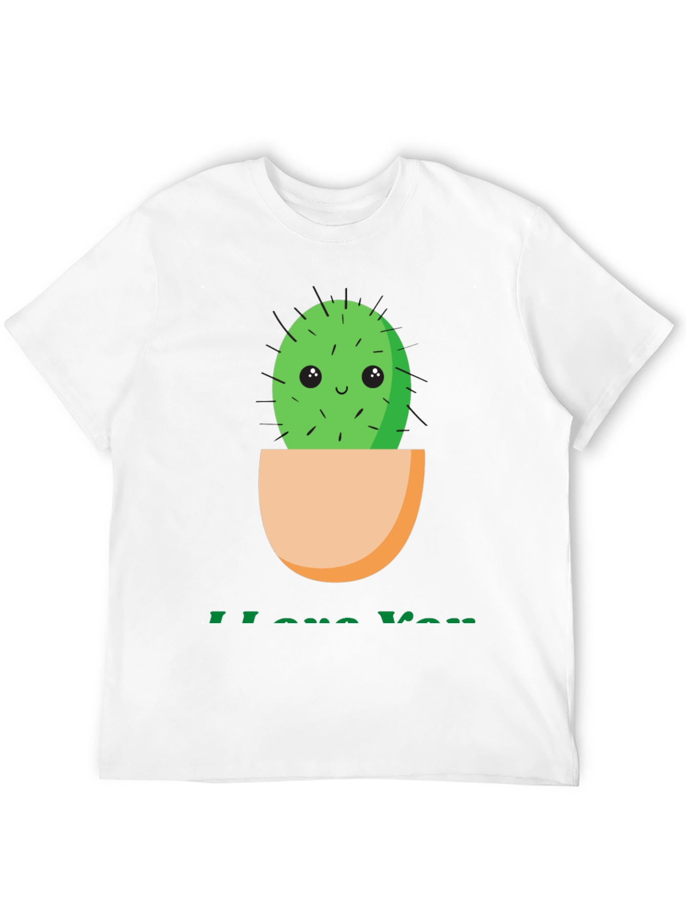 Cute Cactus I Love You T-Shirt - Black