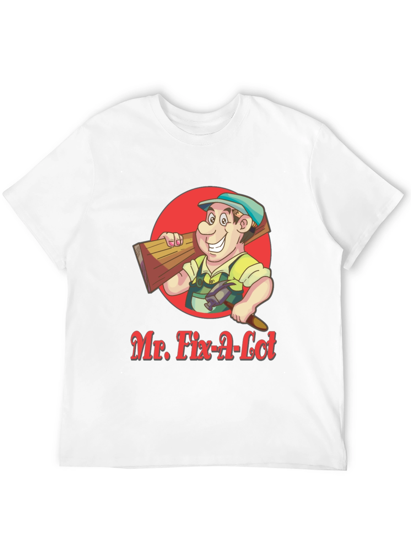 Mr. Fix-A-Lot Cartoon Graphic Tee - Black