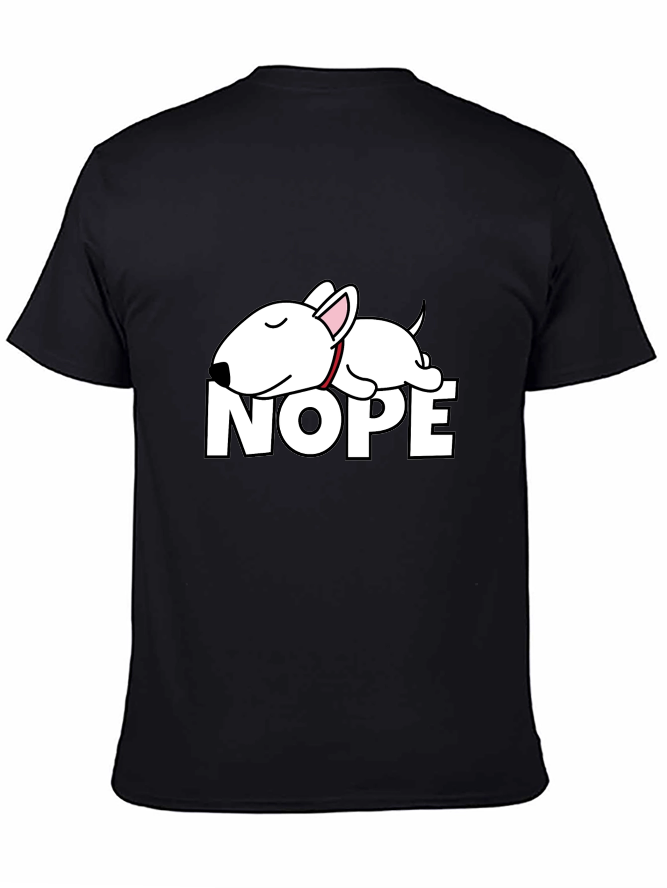 Nope Dog T-Shirt - Funny Bull Terrier Tee