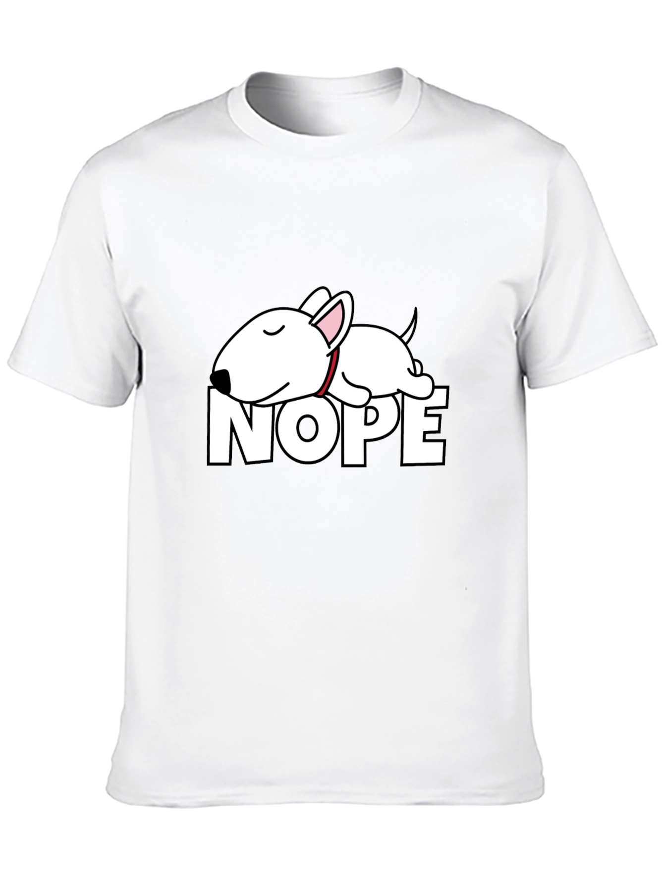 Nope Dog T-Shirt - Funny Bull Terrier Tee