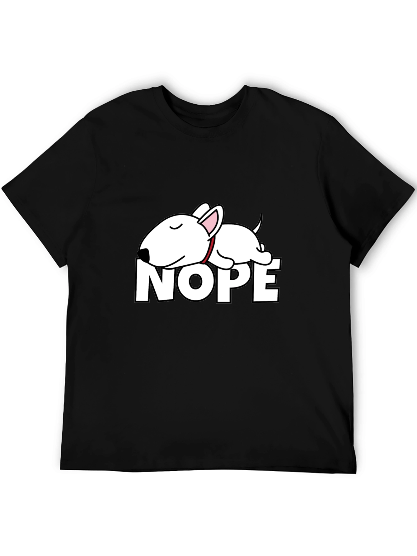 Nope Dog T-Shirt - Funny Bull Terrier Tee