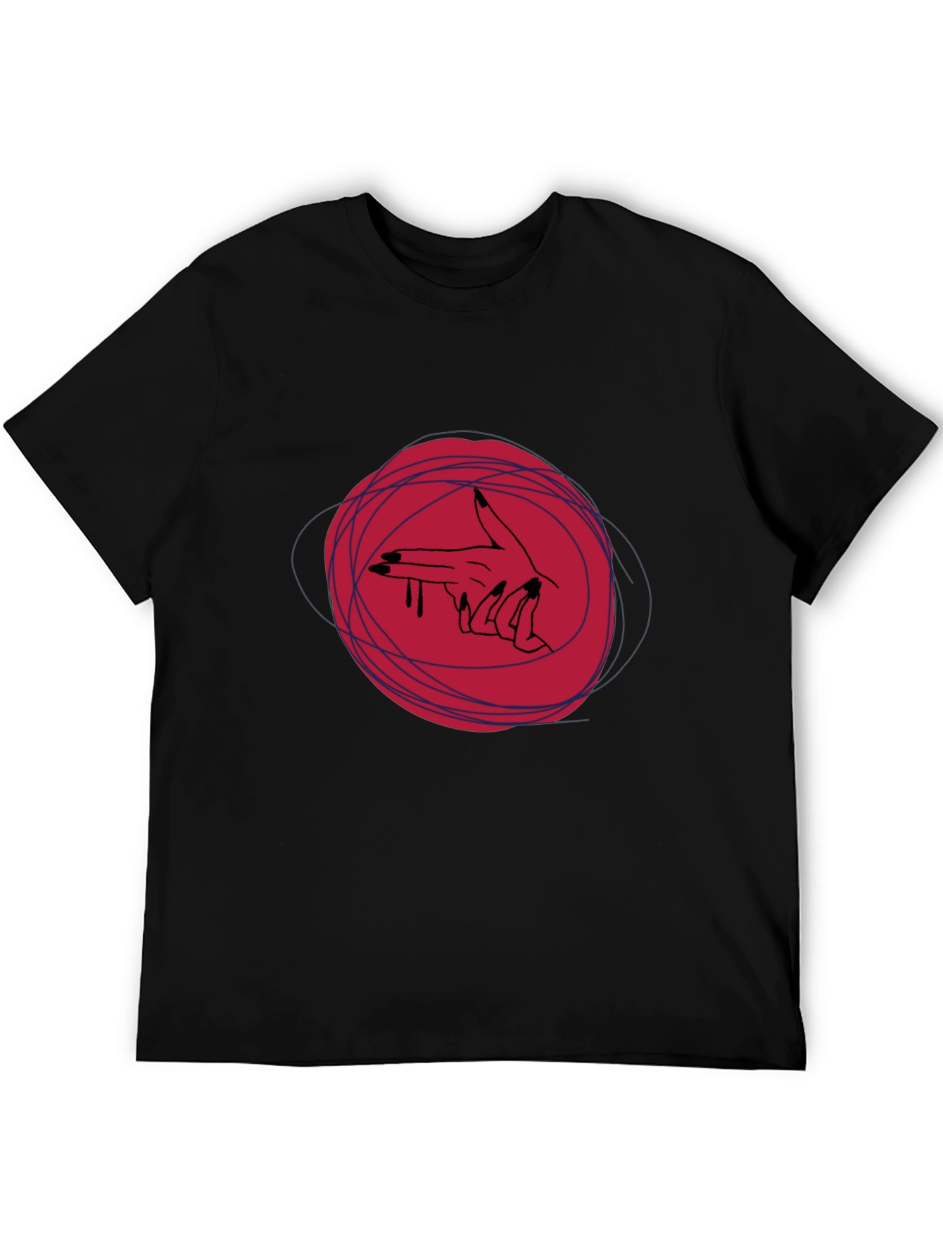 Edgy Graphic Tee - Hand Gun Design