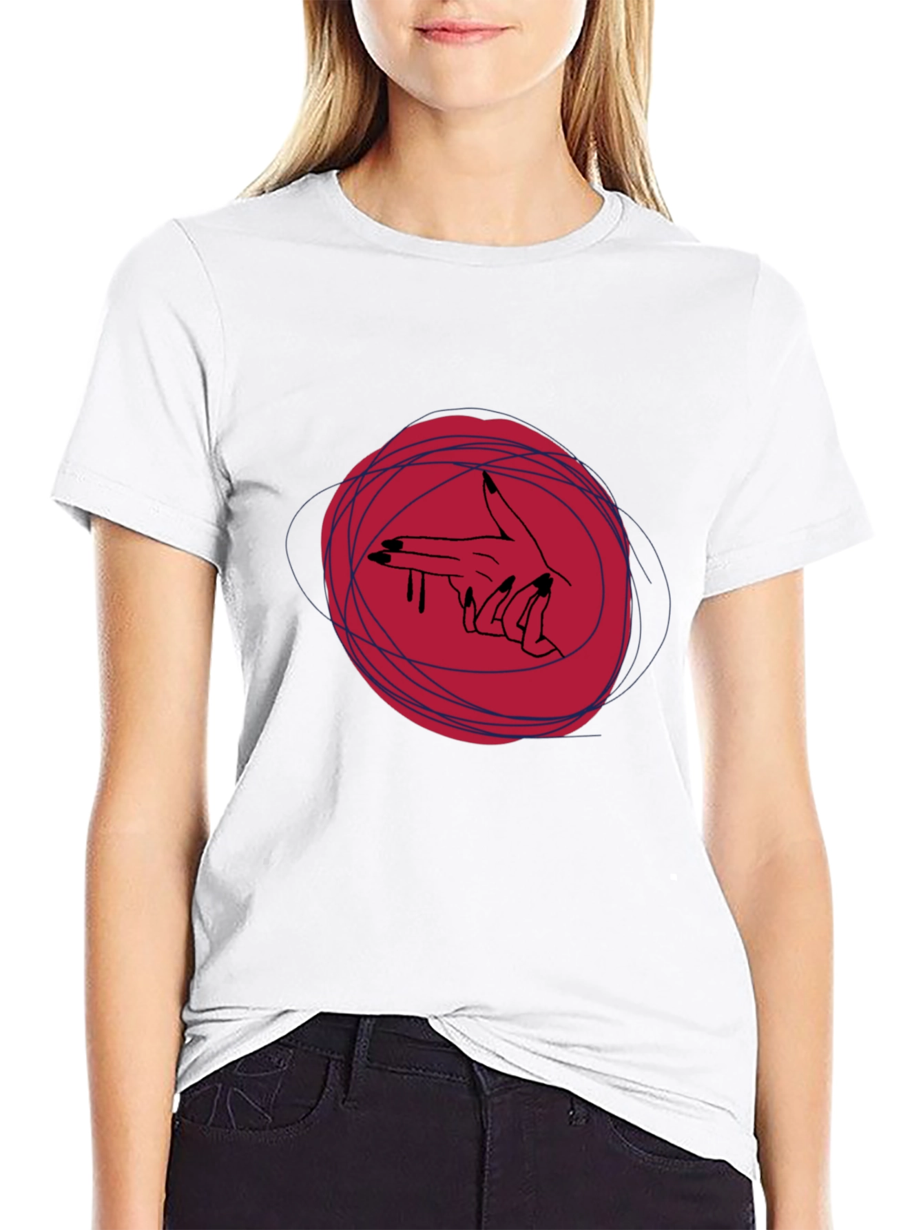 Edgy Graphic Tee - Hand Gun Design