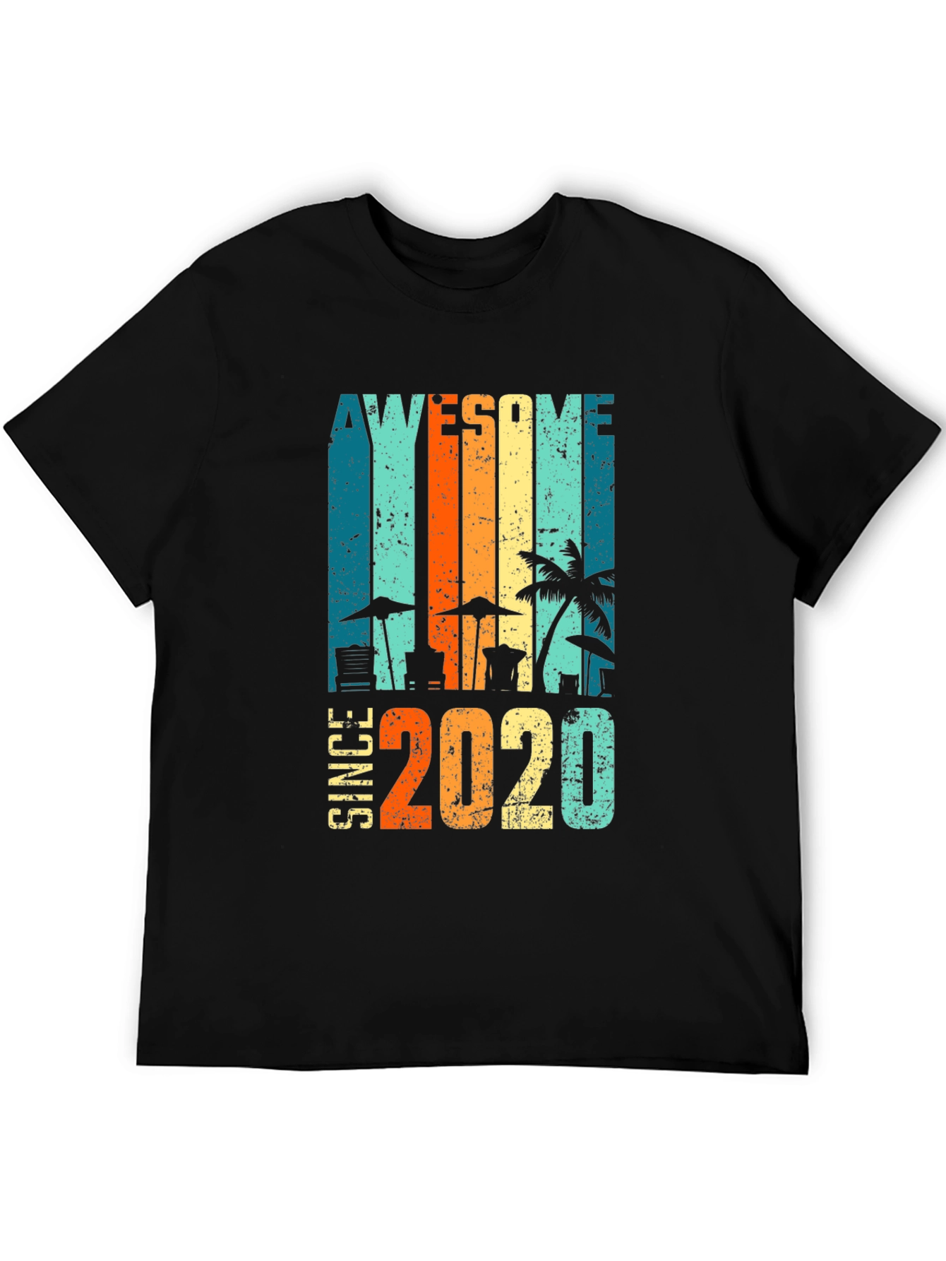 Awesome Since 2020 Graphic Tee - Black
