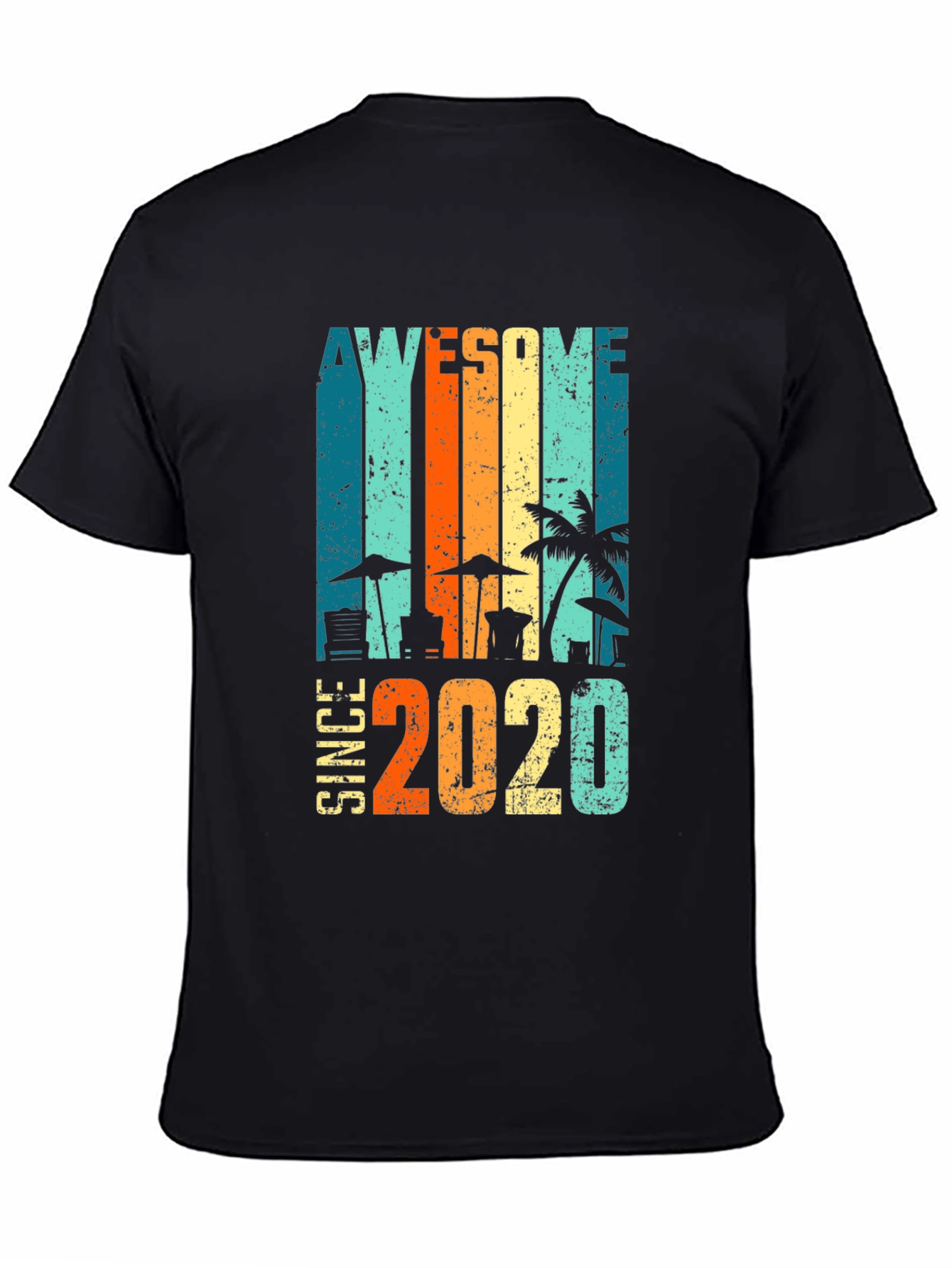Awesome Since 2020 Graphic Tee - Black