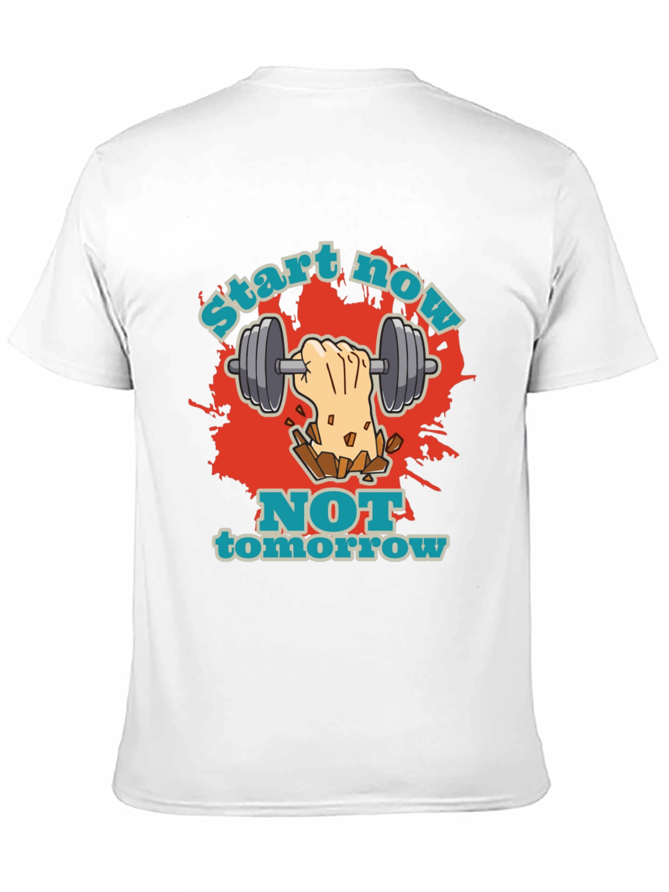 Start Now T-Shirt: Motivational Gym Workout Tee