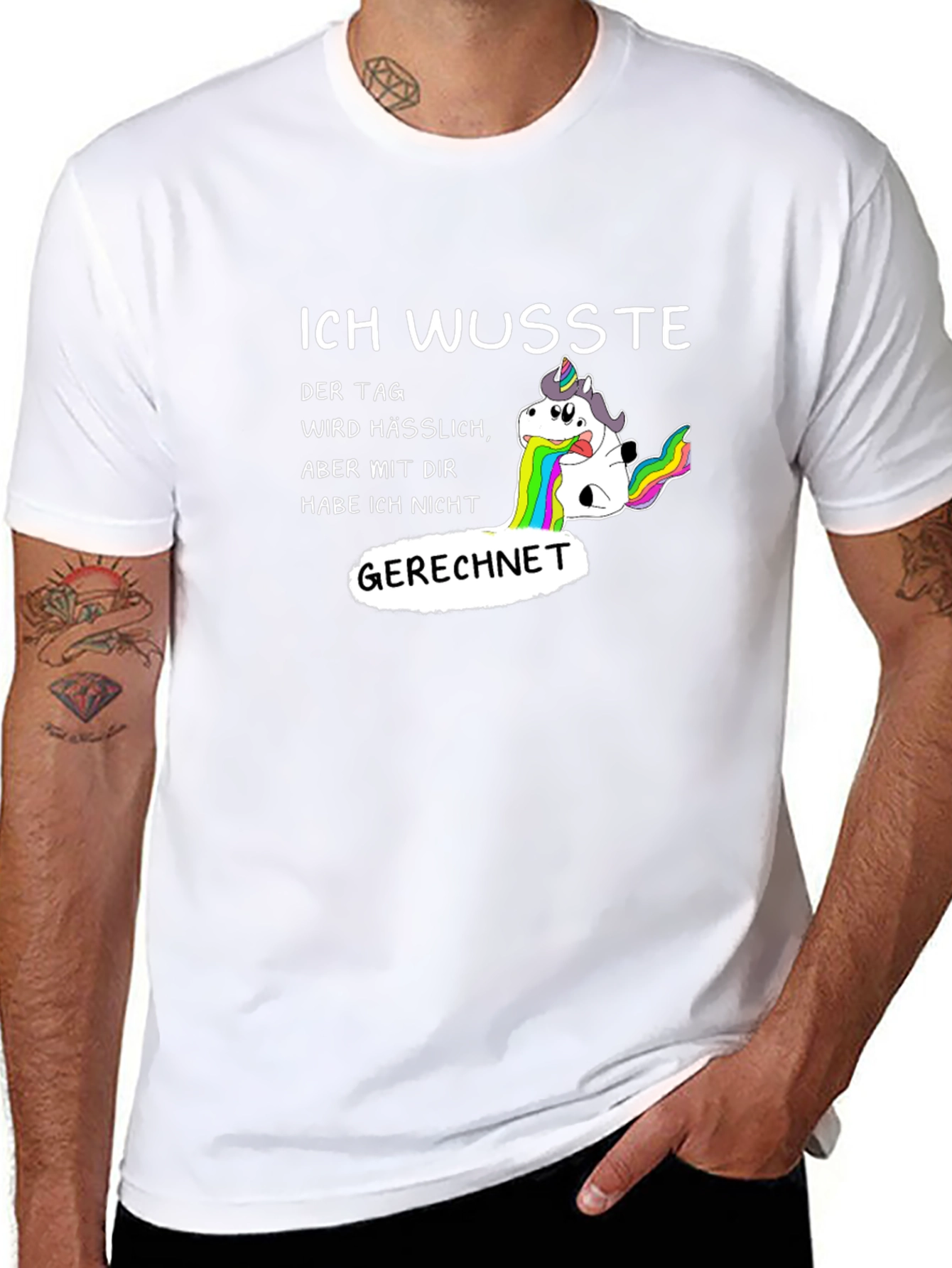 Funny Unicorn Vomiting Rainbow T-Shirt
