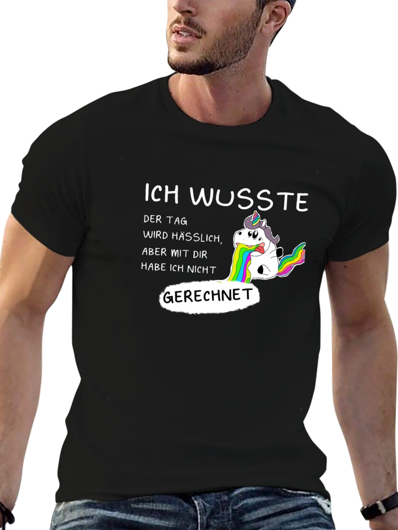Funny Unicorn Vomiting Rainbow T-Shirt