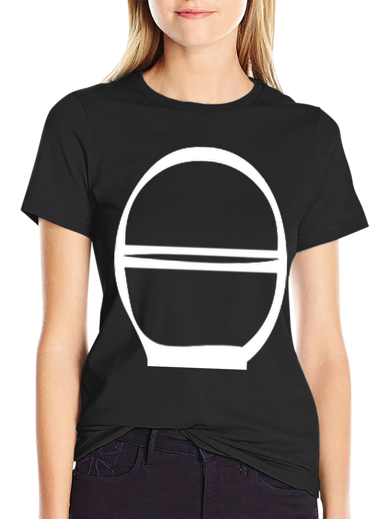 Minimalist Graphic Tee - Black Cotton Blend
