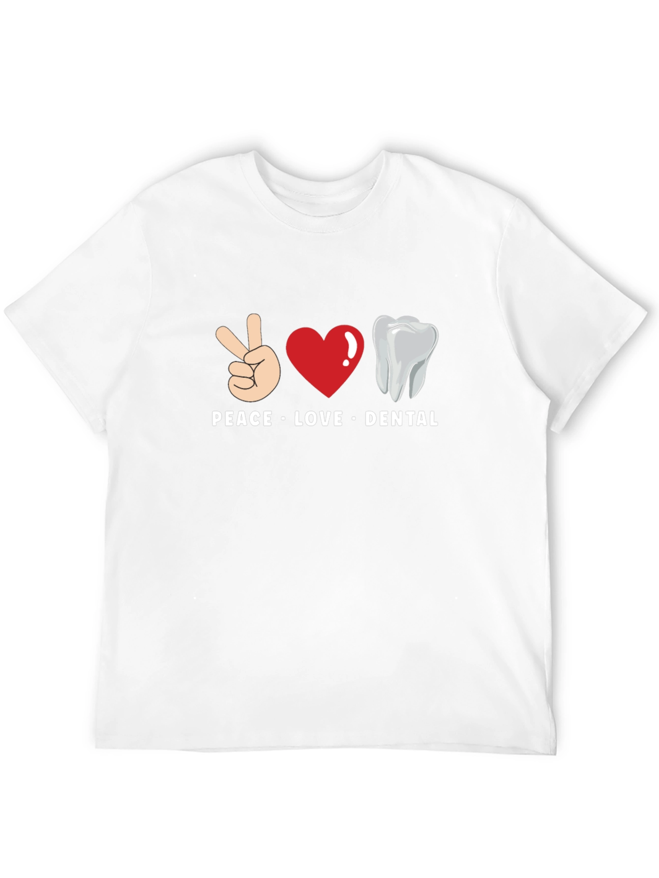 Peace Love Dental T-Shirt Funny Dentist Tee