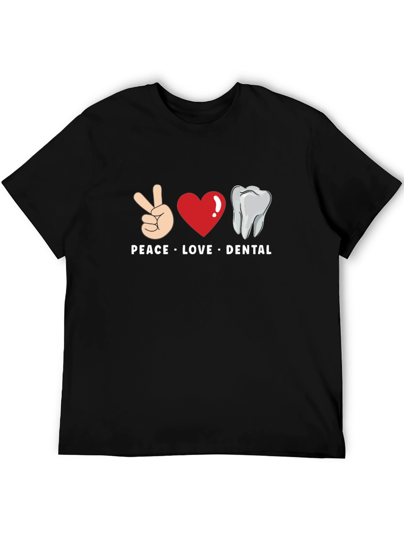 Peace Love Dental T-Shirt Funny Dentist Tee