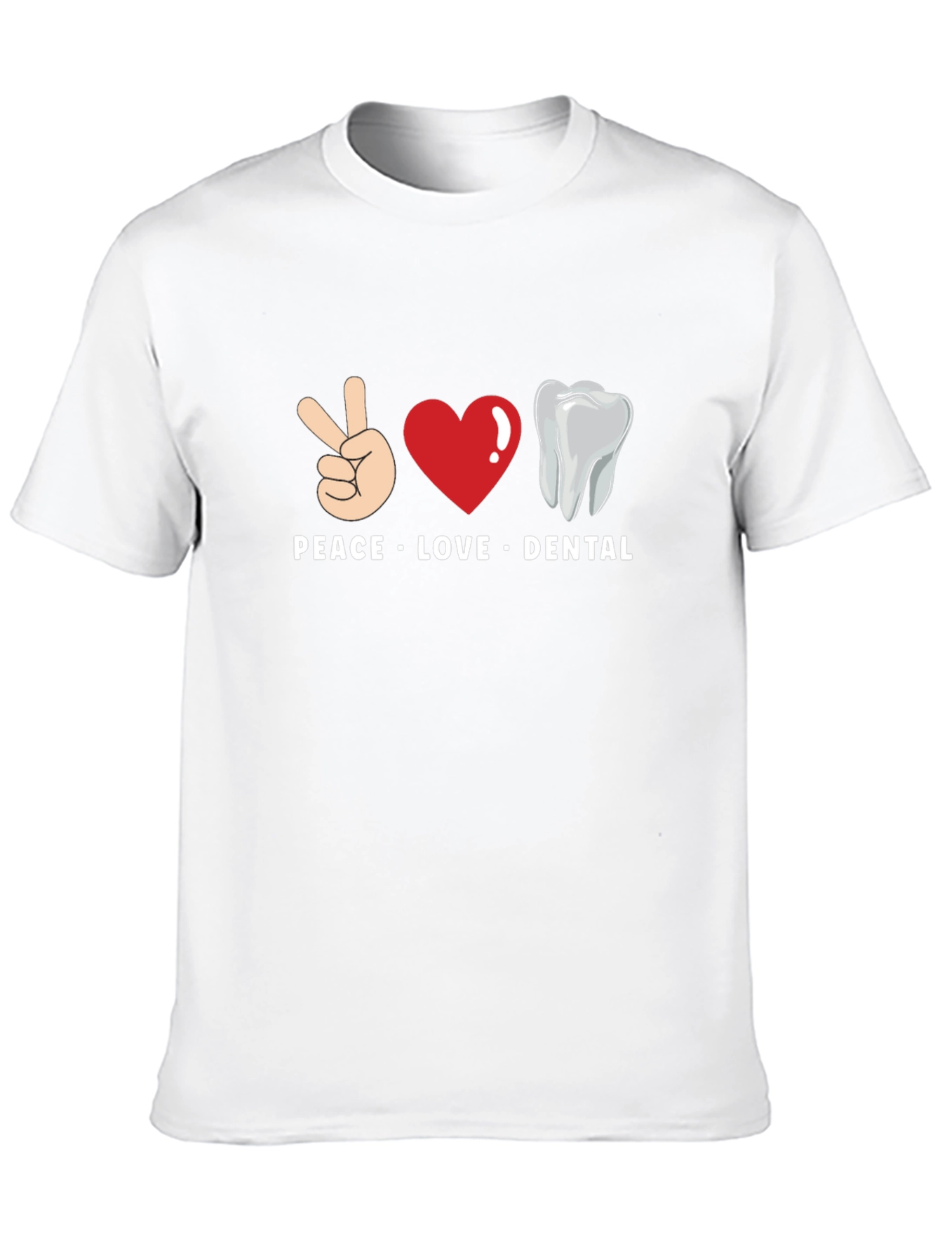 Peace Love Dental T-Shirt Funny Dentist Tee