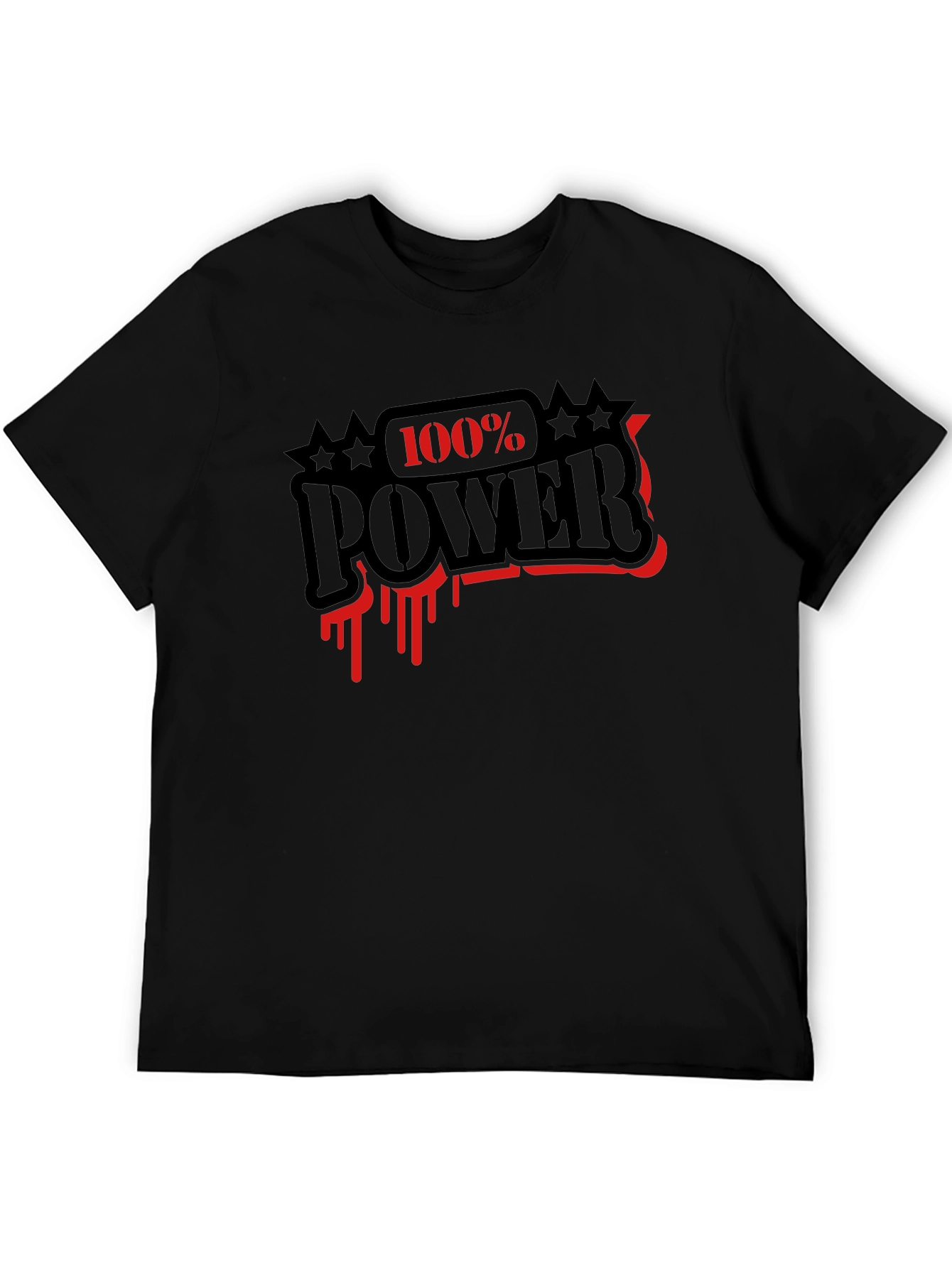 100% Power Graphic T-Shirt - Black