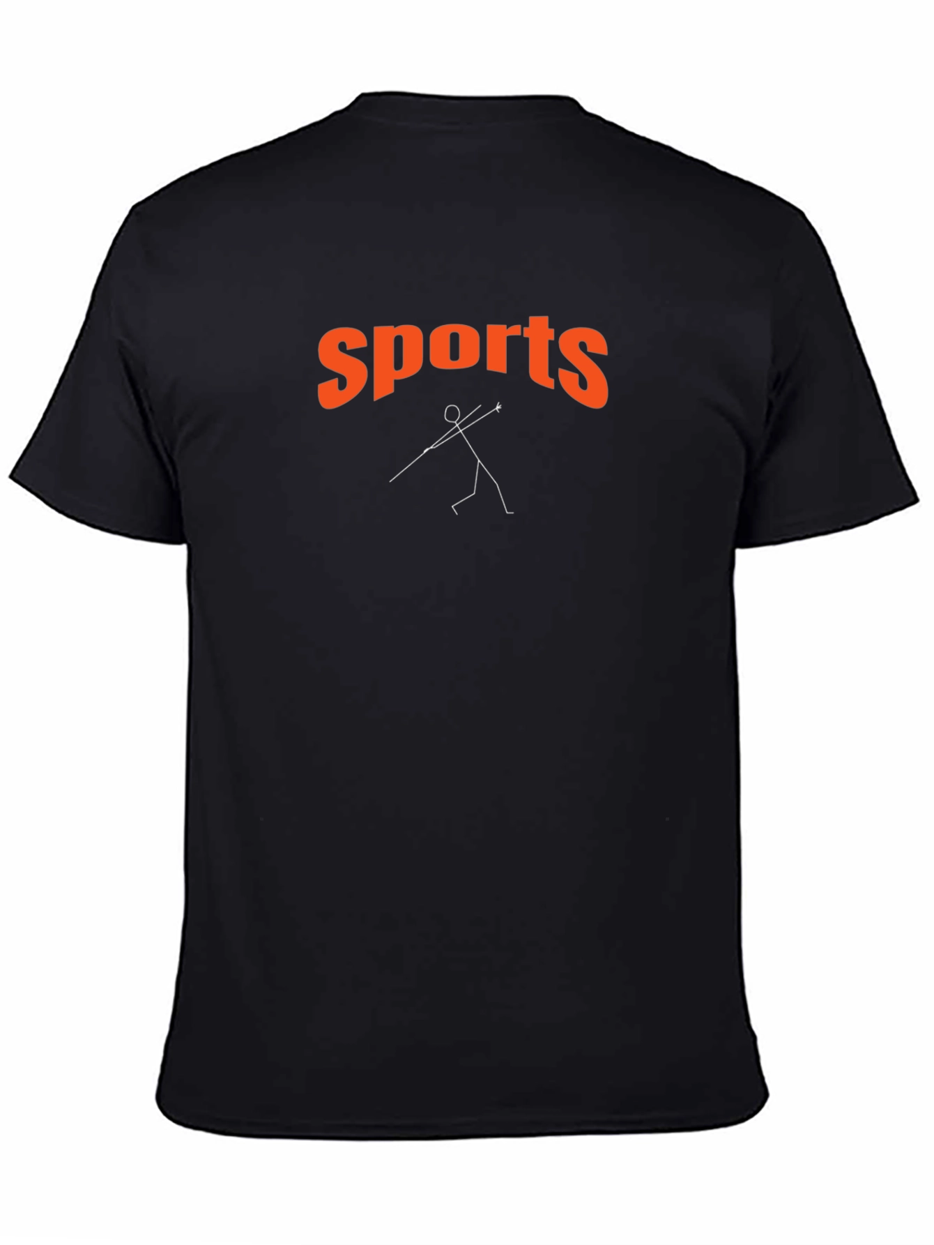 Sports Stick Figure Black T-Shirt