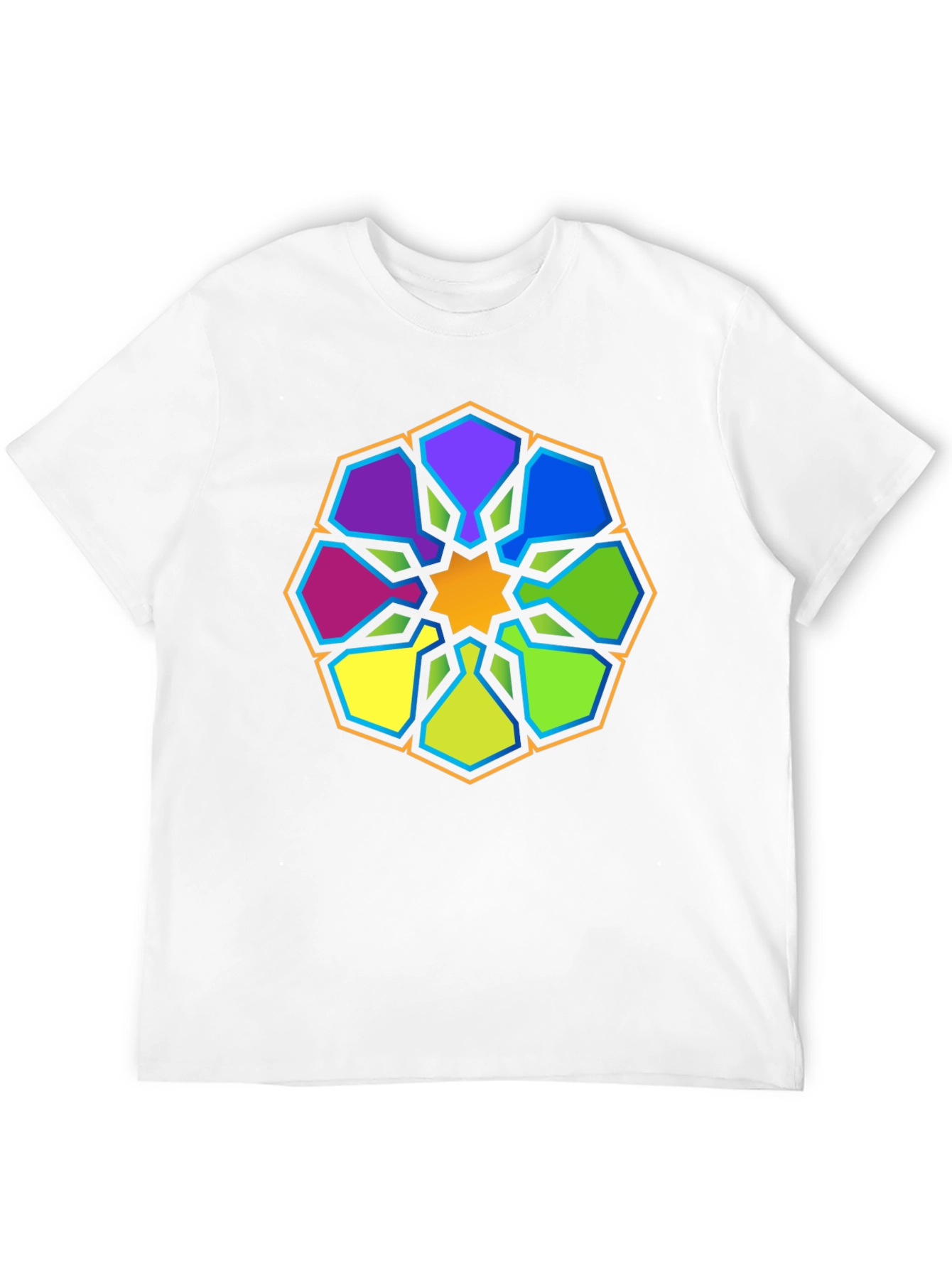 Geometric Mandala Graphic Tee - Stylish Black T-Shirt