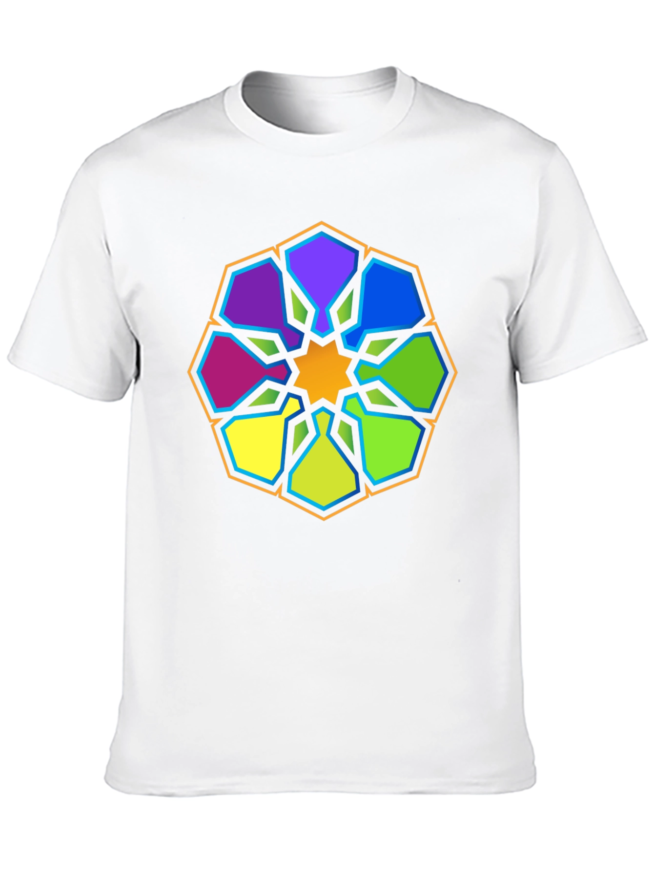 Geometric Mandala Graphic Tee - Stylish Black T-Shirt