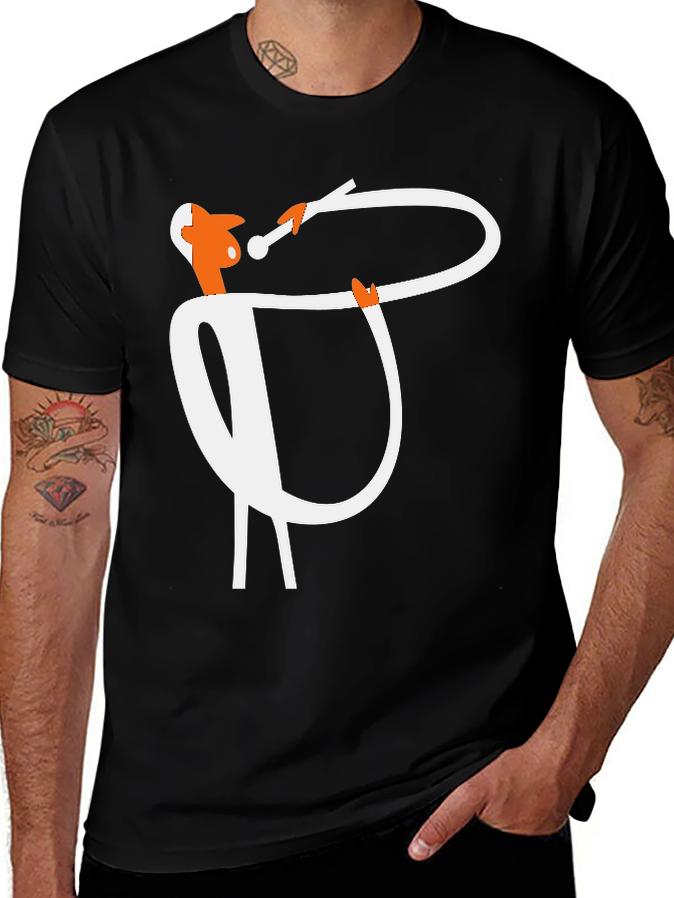 Abstract Musician Black T-Shirt