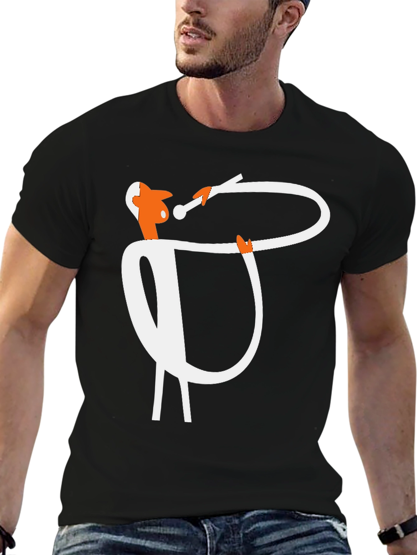 Abstract Musician Black T-Shirt
