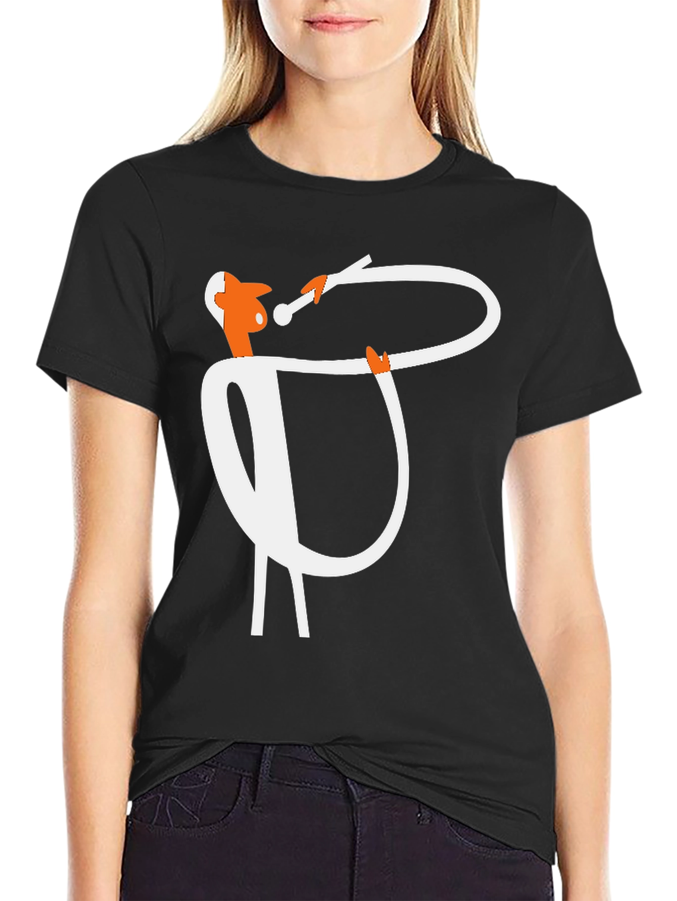 Abstract Musician Black T-Shirt