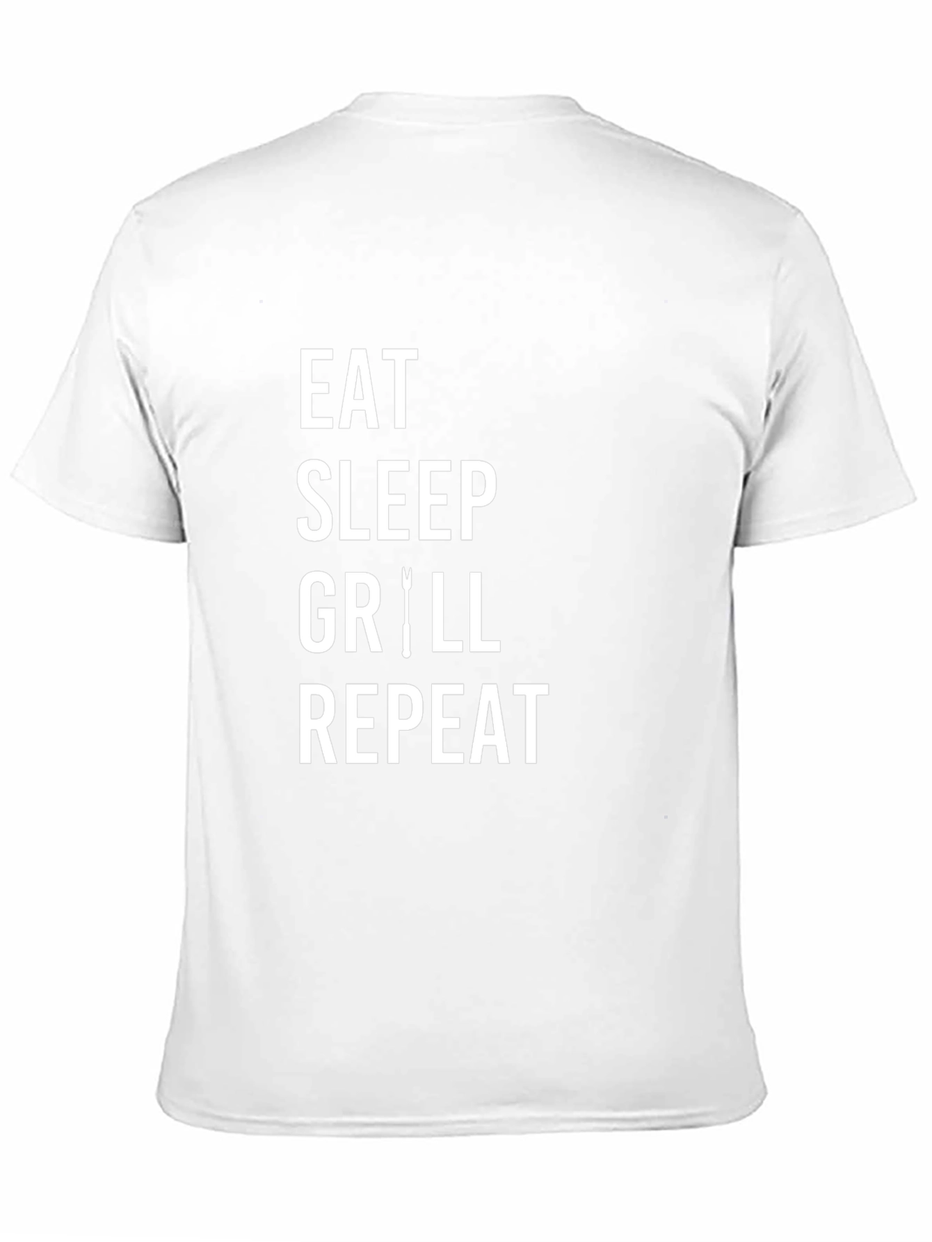 Eat Sleep Grill Repeat Mens Black T-Shirt