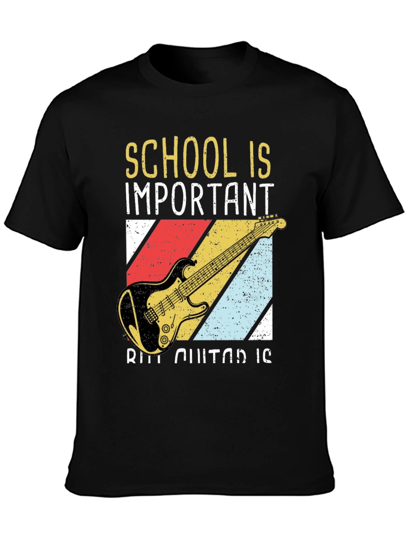 School & Guitar T-Shirt