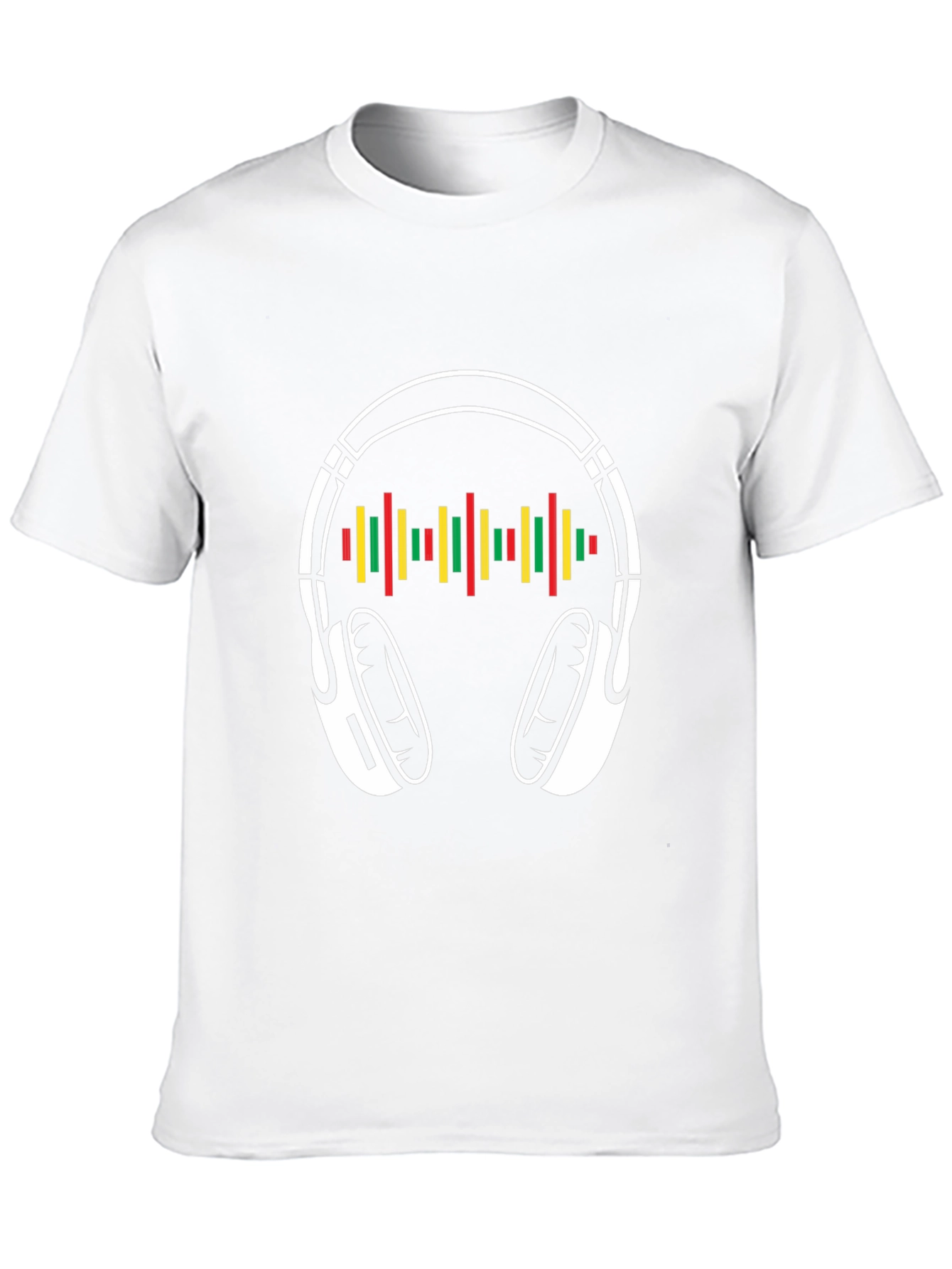 Music Headphone Graphic T-Shirt - Black