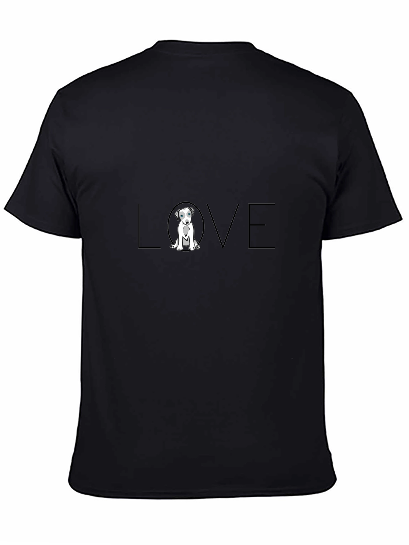 Dog LOVE Graphic Tee - Stylish Black T-Shirt