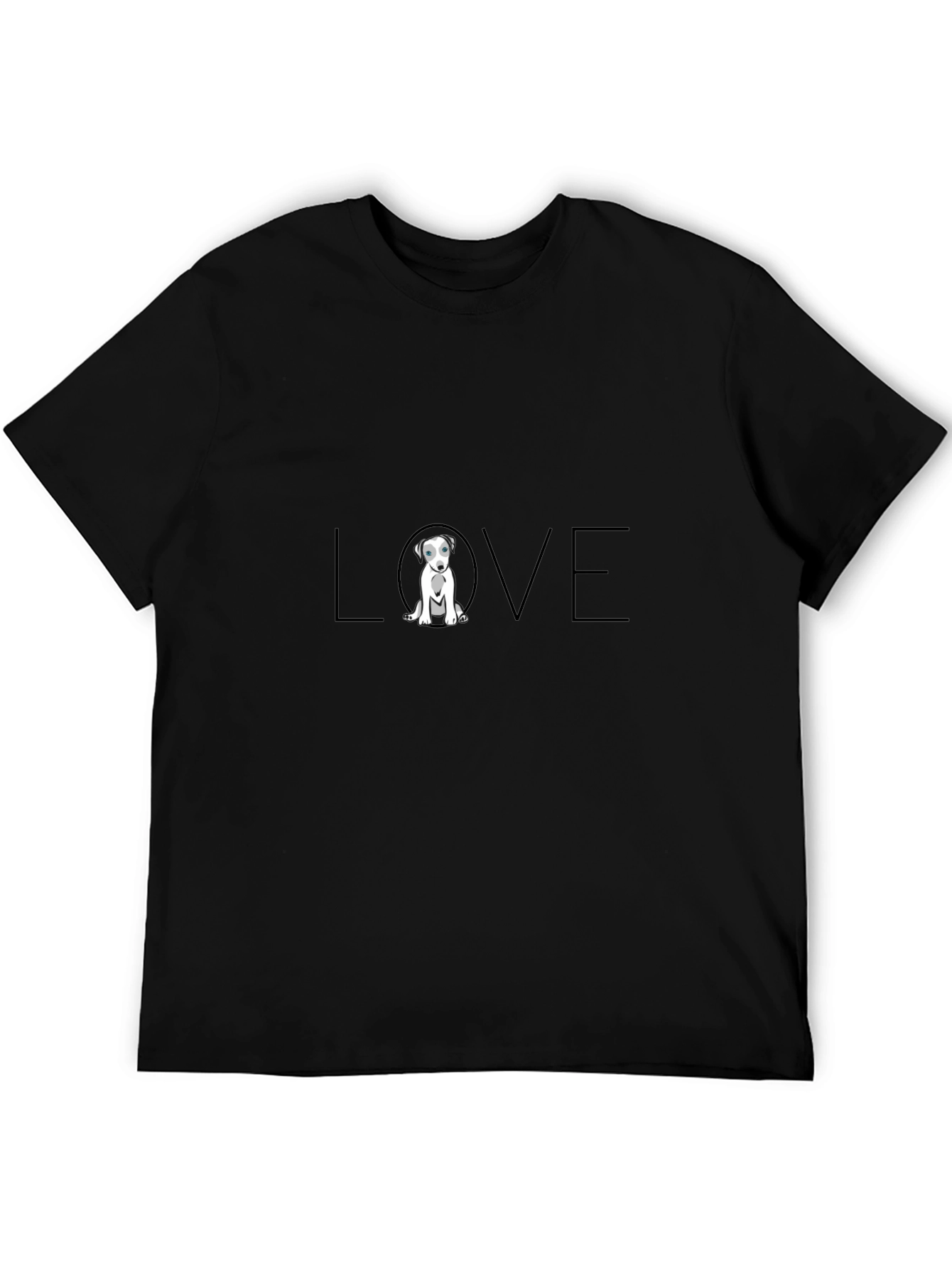 Dog LOVE Graphic Tee - Stylish Black T-Shirt