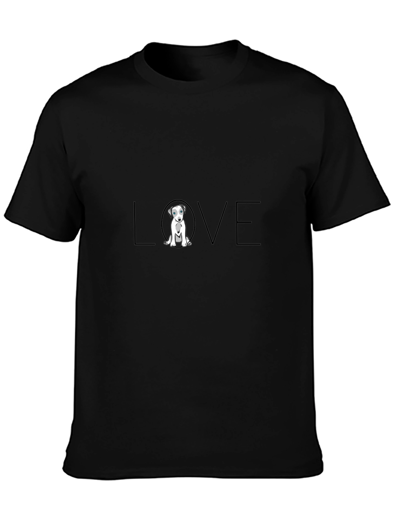 Dog LOVE Graphic Tee - Stylish Black T-Shirt