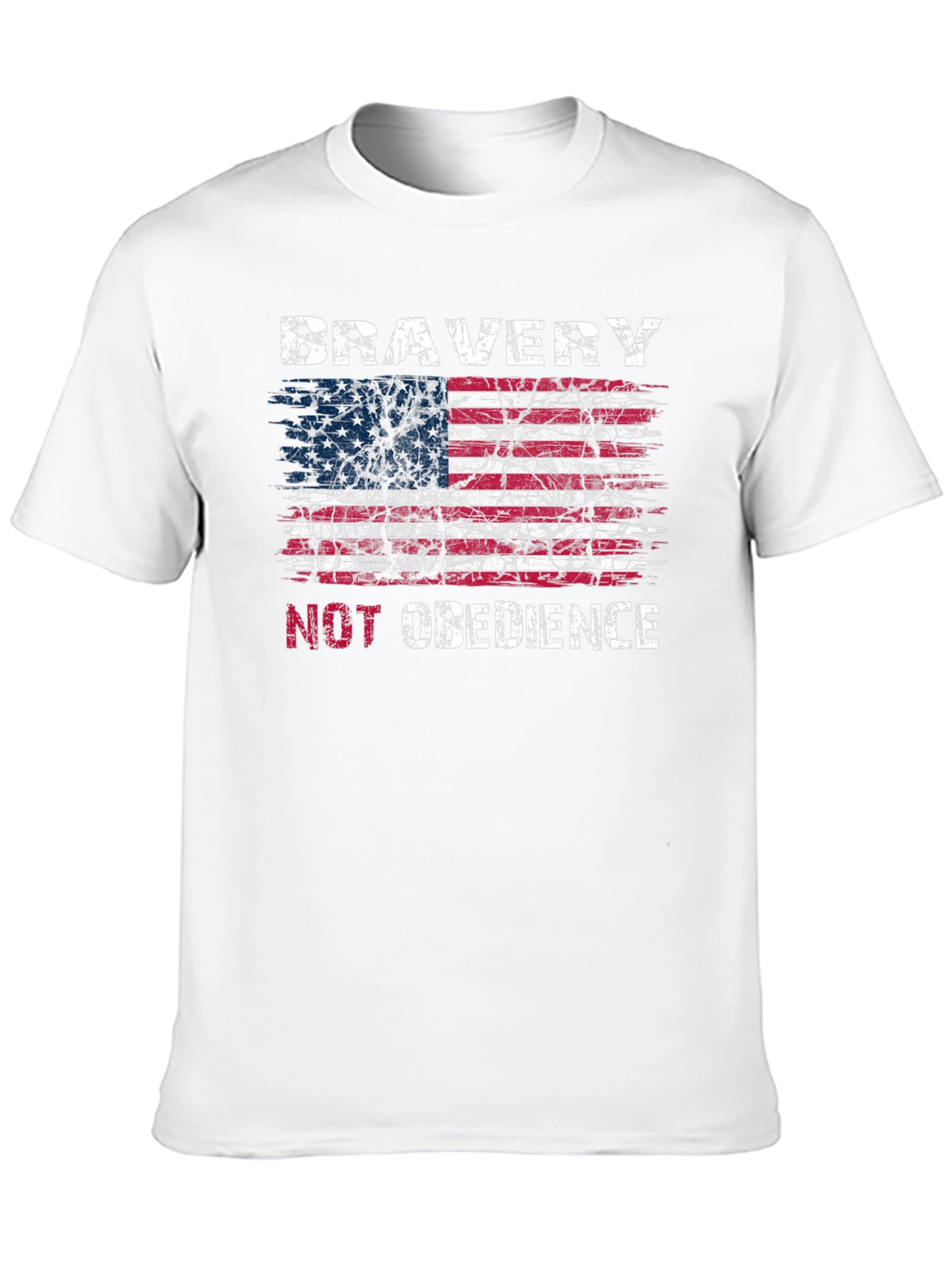 Bravery Not Obedience American Flag Graphic T-Shirt