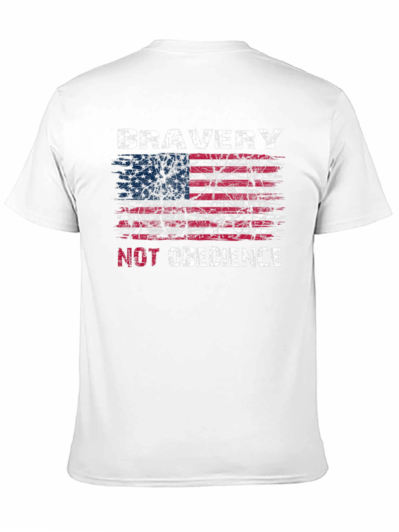 Bravery Not Obedience American Flag Graphic T-Shirt