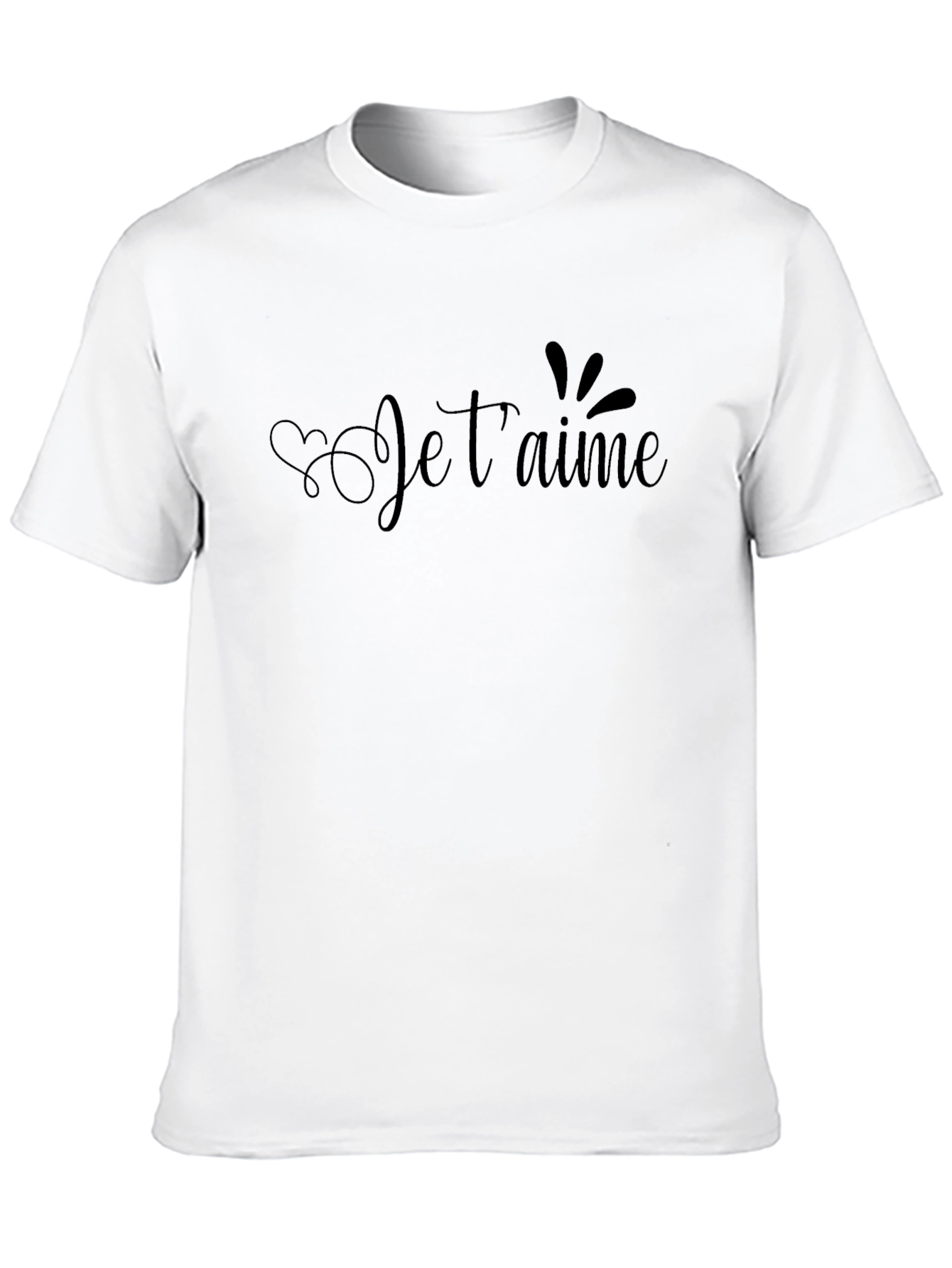 Je Taime Graphic Tee - Stylish Black Cotton T-Shirt