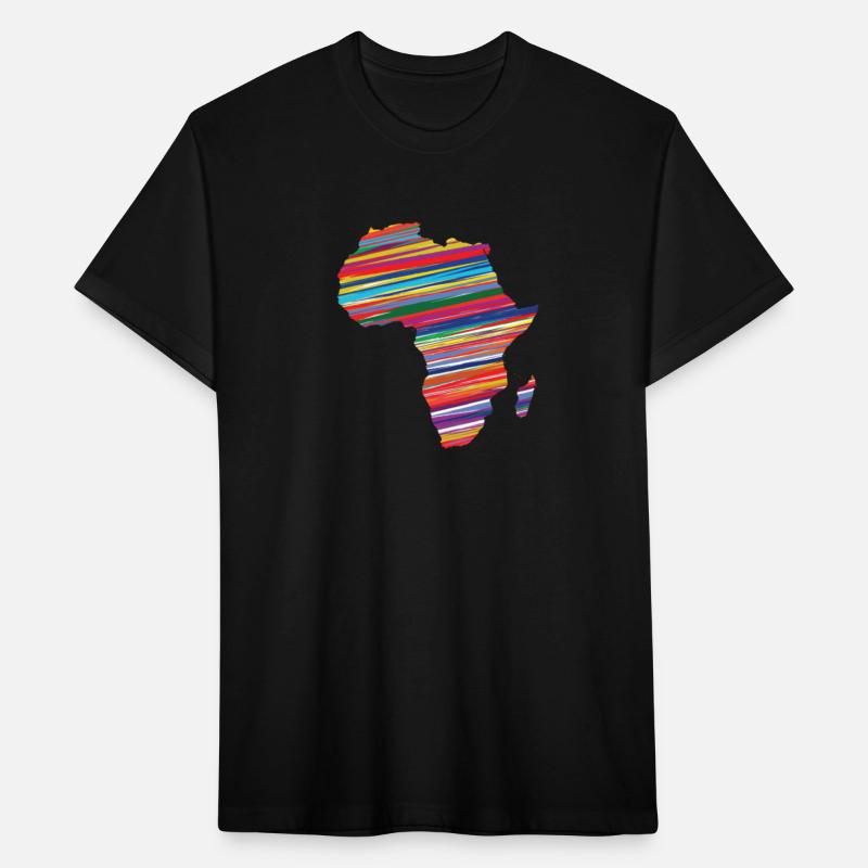 Africa Map Colorful Country Continent