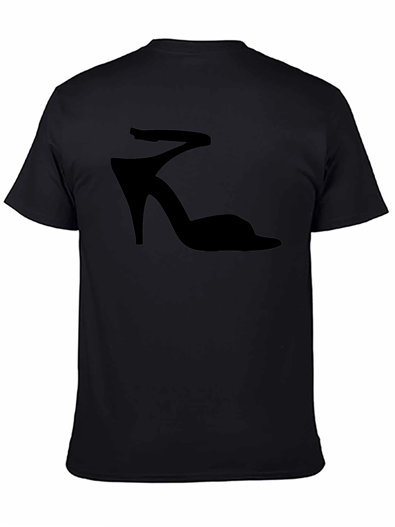 High Heel Shoe Graphic Tee - Fashionable Black T-Shirt