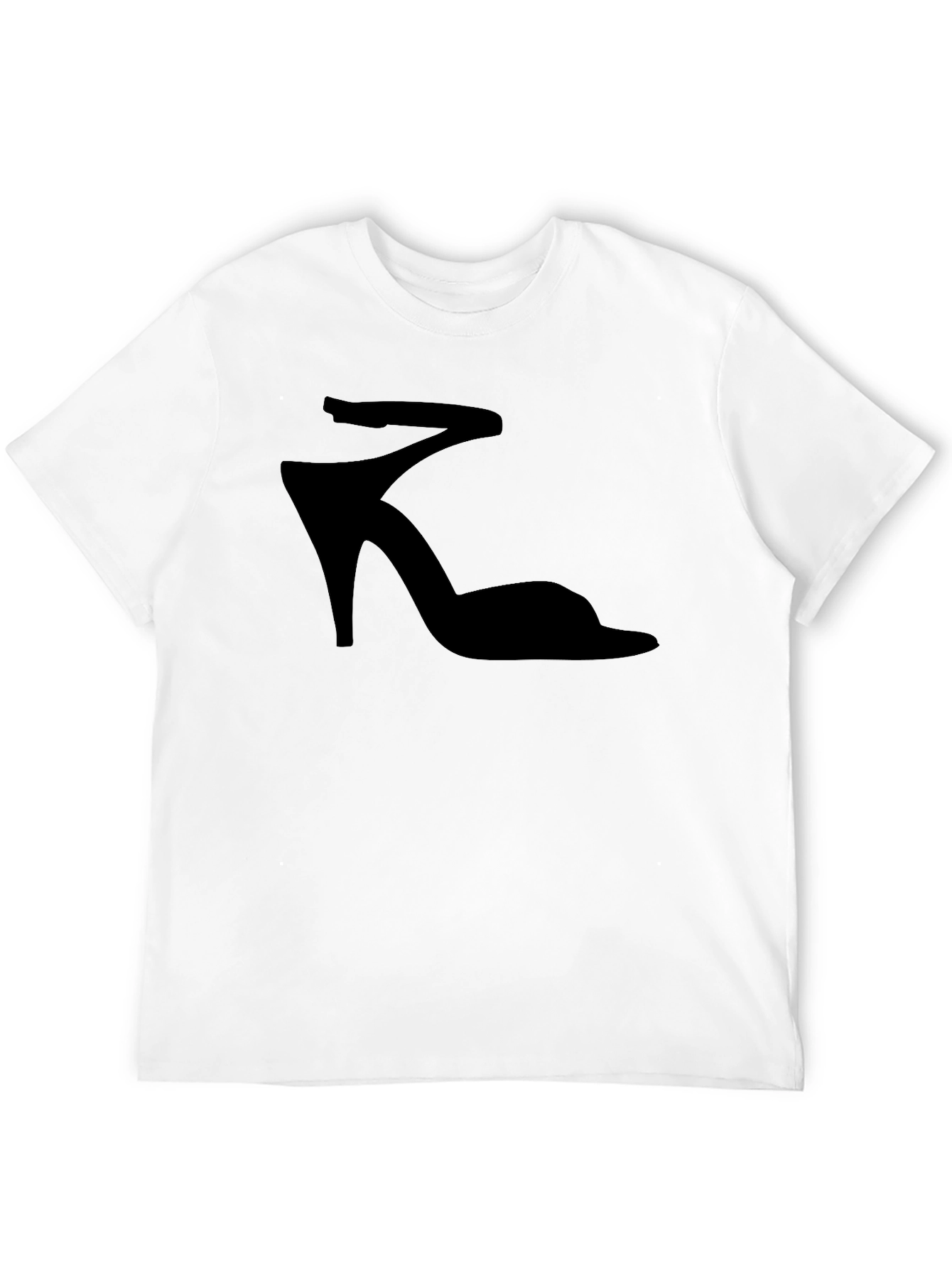 High Heel Shoe Graphic Tee - Fashionable Black T-Shirt