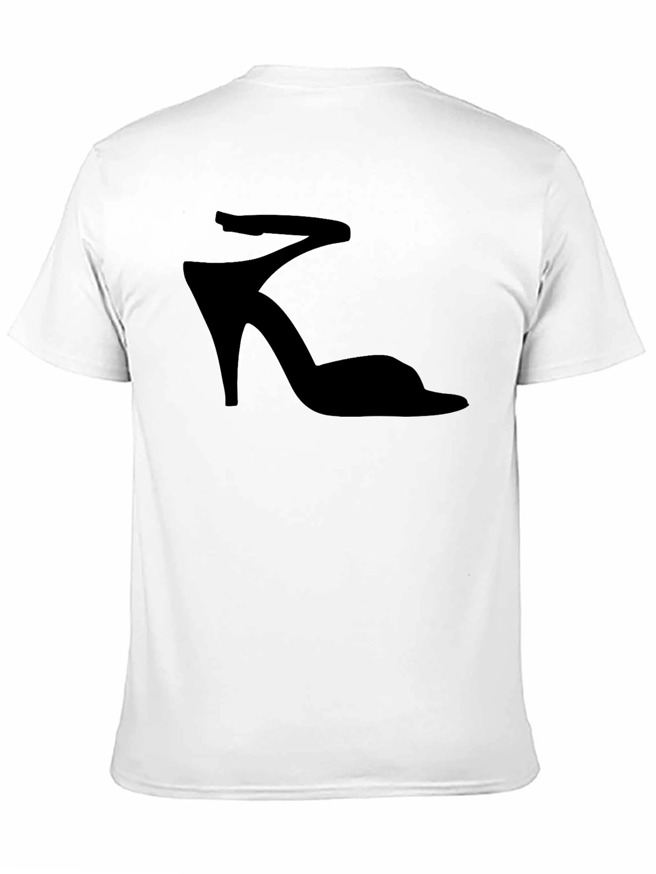 High Heel Shoe Graphic Tee - Fashionable Black T-Shirt