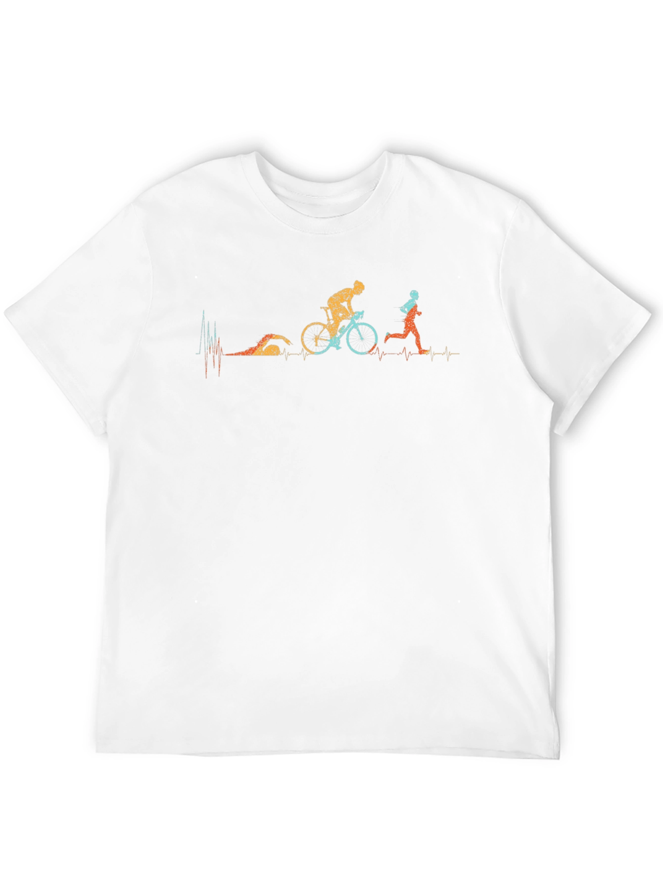 Triathlon Heartbeat T-Shirt - Swim Bike Run
