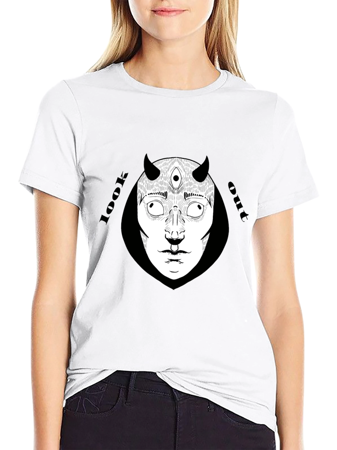 Look Out Graphic Tee - Black Unisex T-Shirt
