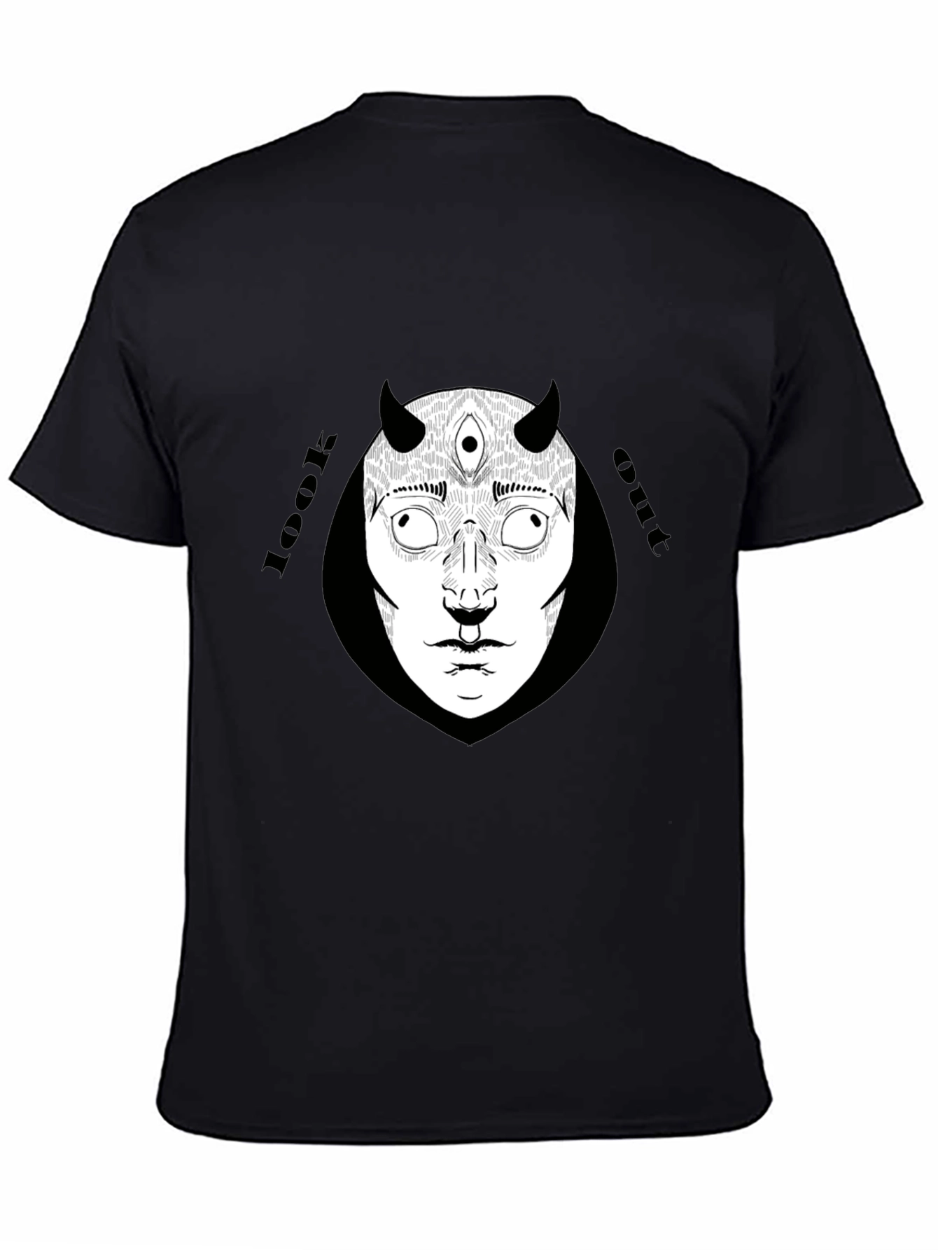Look Out Graphic Tee - Black Unisex T-Shirt