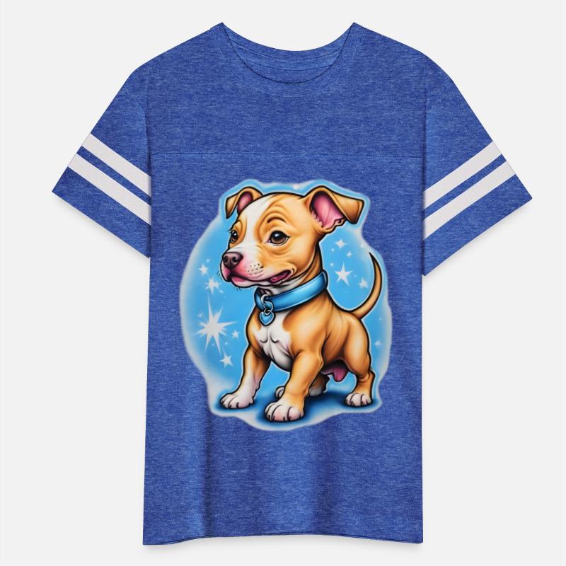 AI Airbrushed Puppy Pitbull Cartoon