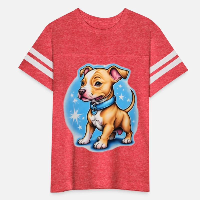 AI Airbrushed Puppy Pitbull Cartoon