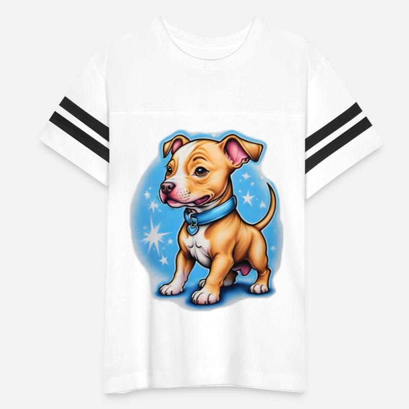 AI Airbrushed Puppy Pitbull Cartoon
