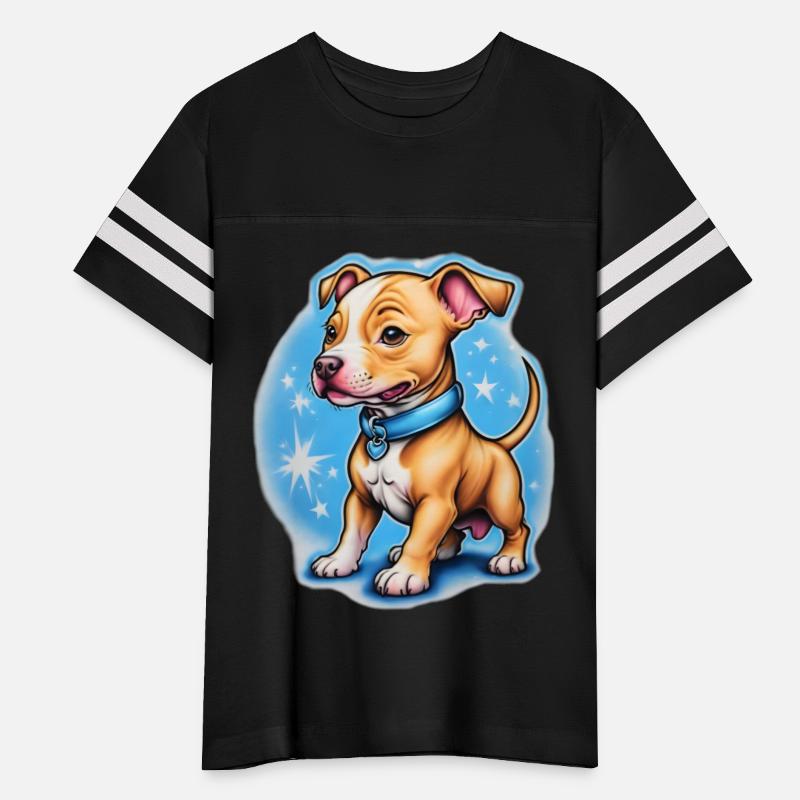 AI Airbrushed Puppy Pitbull Cartoon