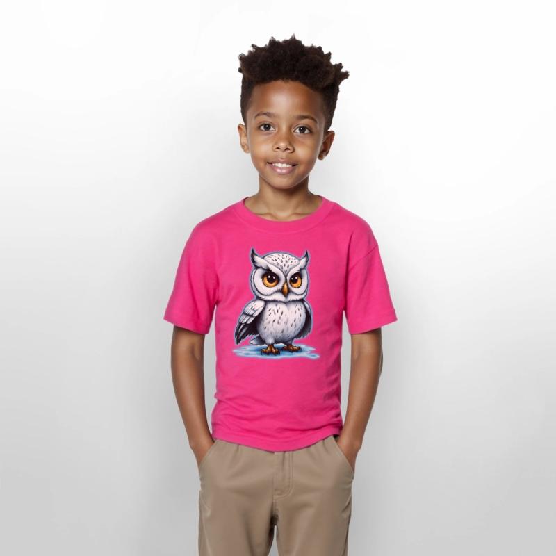 AI Airbrushed White Owl Cartoon