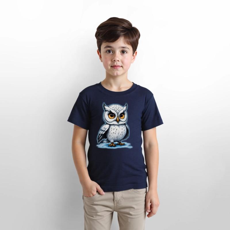 AI Airbrushed White Owl Cartoon