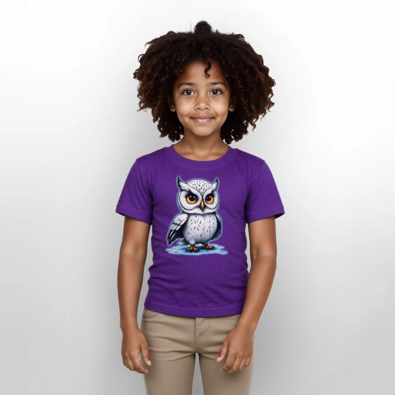 AI Airbrushed White Owl Cartoon