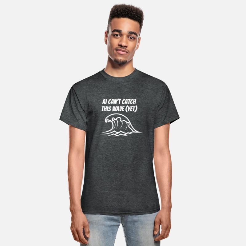 AI Can t Catch This Wave funny Surfer T Shirt