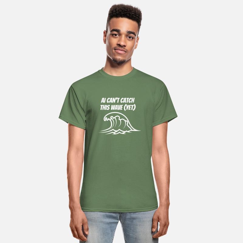AI Can t Catch This Wave funny Surfer T Shirt